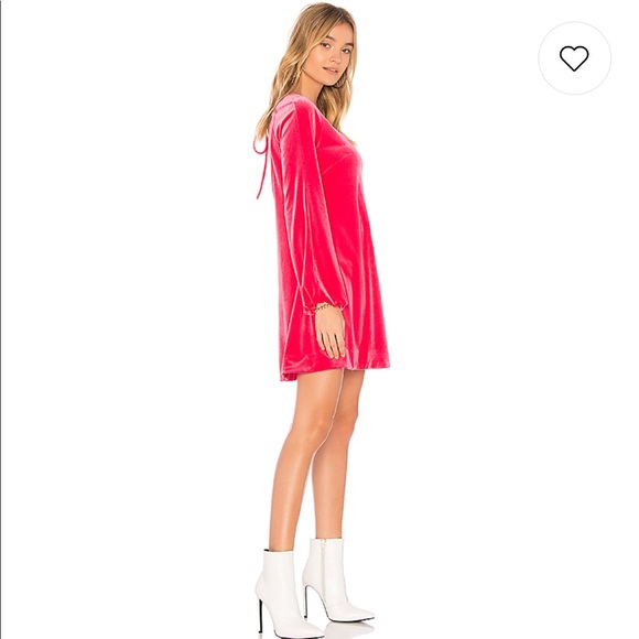 FREE PEOPLE MISHA V-NECK MINI DRESS, PINK, SIZE XS, (NWT) - Picture 2 of 7